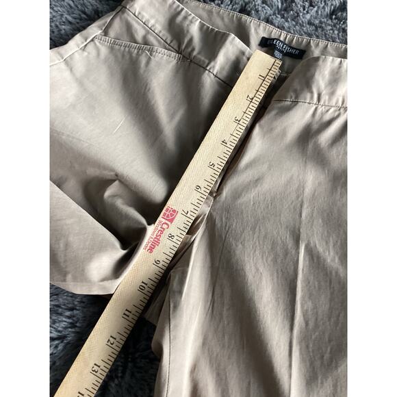 Eileen‎ Fisher Women's Cotton Blend Pockets Flat Front Chino Pants Tan Size 6P - Picture 8 of 9